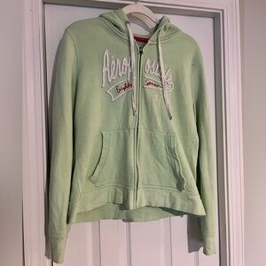 Y2K Aeropostale Bright Green Hoodie Jacket